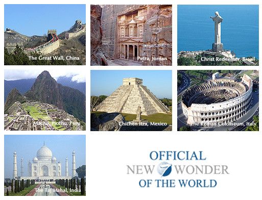 Collection Des 7 Nouvelles Merveilles Du Monde - 7 Pièces Plaquées Or, Avec étuis Et Supports